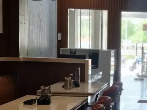 Reception by the door, The main dining hall