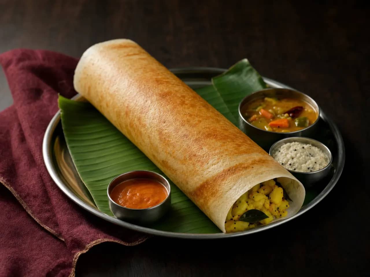 Masala Dosa at Roots & Recipes, Matiyari Lucknow