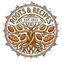 Roots & Recipes crest, est. 2014